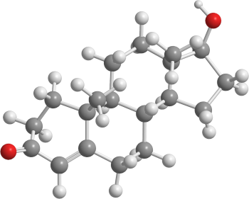 Het molekuul van testosteron